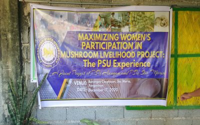 Maximizing Women’s Participation in Mushroom Livelihood Project